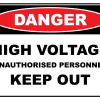 Danger High Voltage Keep Out