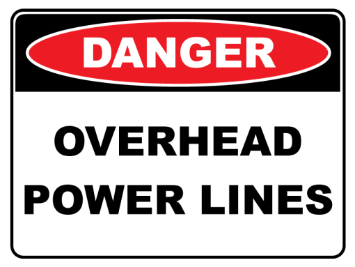 Danger Overhead Power Lines