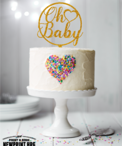 Acrylic cake topper