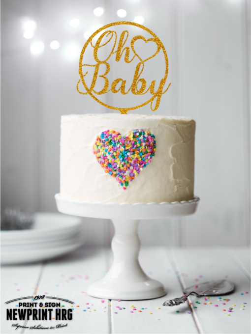 Acrylic cake topper