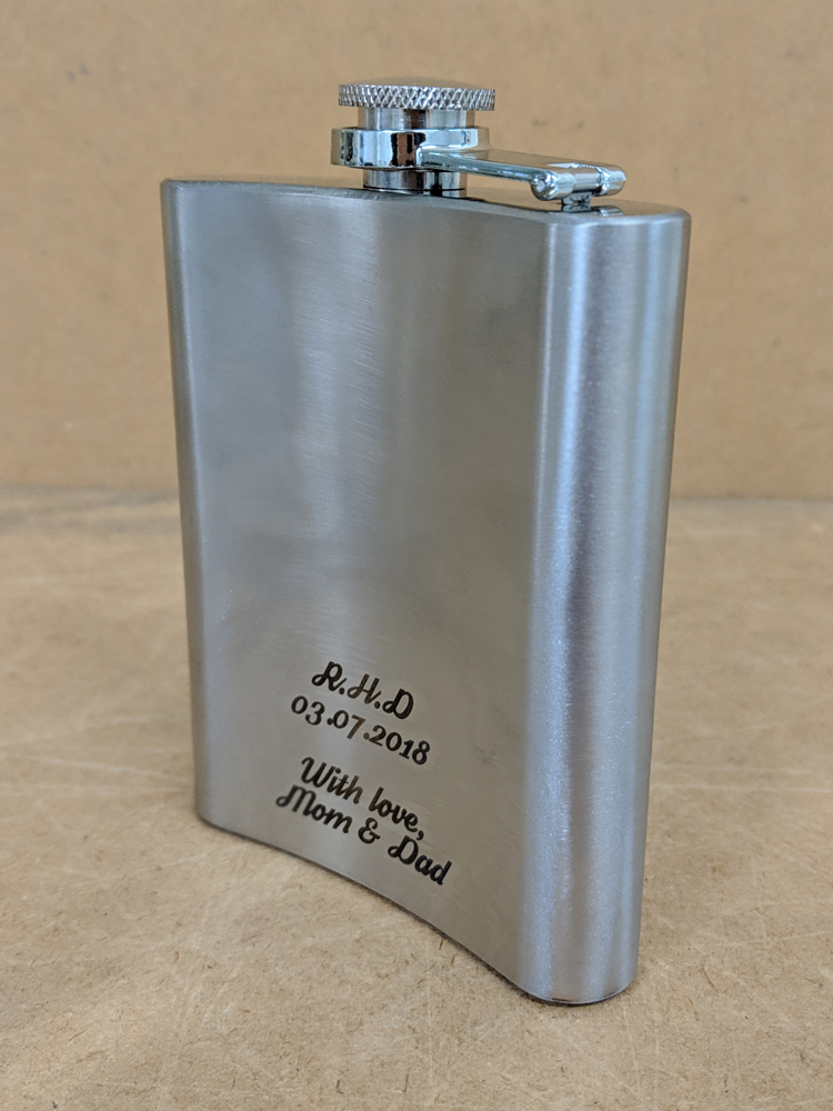 engraved Flask