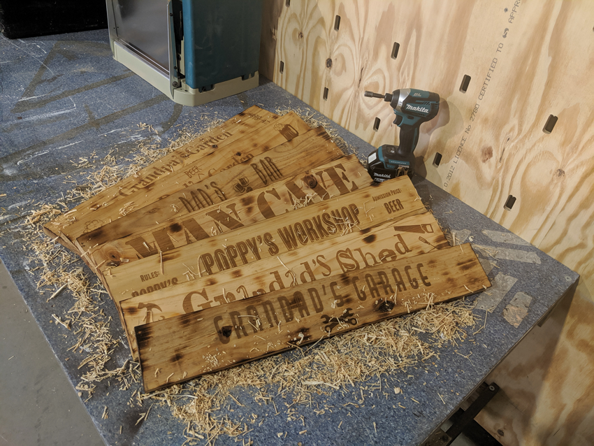 recycled timber signs