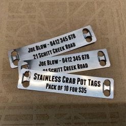 Stainless Steel Crab Pot Tag