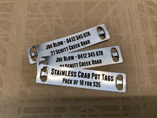 Stainless Steel Crab Pot Tag