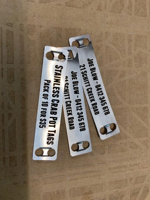 Stainless Steel Crab Pot Tag