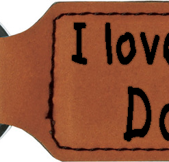 Personalised leather keyring