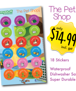 themed round stickers