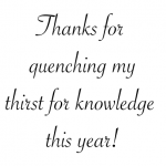Quenching my thirst