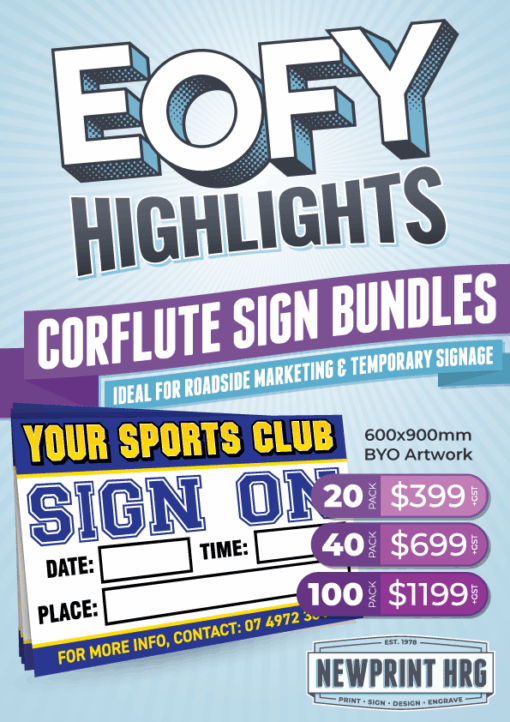 EOFY Corflute Signs Sale
